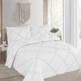 NNEDSZ Beverley White 3 Pce Lightly Quilted Polyester Cotton Coverlet Set Queen