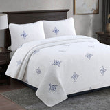 NNEDSZ 100% Cotton Lightly Quilted Coverlet Set Colorado Blue King