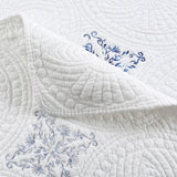 NNEDSZ 100% Cotton Lightly Quilted Coverlet Set Colorado Blue King