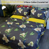 NNEDSZ 100% Cotton Coverlet Set Embroidered Orchid Queen