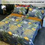 NNEDSZ 100% Cotton Coverlet Set Embroidered Palm Queen