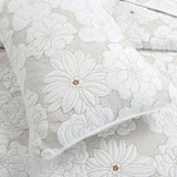 NNEDSZ Cotton Rich Lightly Quilted Coverlet Set Floriade White King