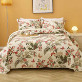 NNEDSZ 100% Cotton Lightly Quilted Coverlet Set Granada Cream Queen