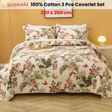 NNEDSZ 100% Cotton Lightly Quilted Coverlet Set Granada Cream Queen