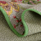 NNEDSZ 100% Cotton Lightly Quilted Coverlet Set Kew Gardens Queen 230 x 250 cm