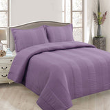 NNEDSZ Lewis Mauve 3 Pce Lightly Quilted Polyester Cotton Coverlet Set Queen