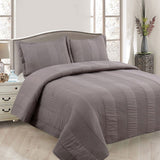 NNEDSZ Lewis Mocha 3 Pce Lightly Quilted Polyester Cotton Coverlet Set Queen