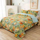 NNEDSZ 100% Cotton Lightly Quilted Coverlet Set Birds of Paradise Queen 230 x 250 cm