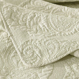 NNEDSZ Cotton Rich Lightly Quilted Coverlet Set Royale Cream Queen