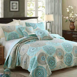 NNEDSZ 100% Cotton Lightly Quilted Coverlet Set Suzani Queen