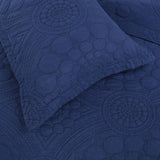 NNEDSZ 100% Cotton Lightly Quilted Coverlet Set Unity Navy Queen