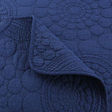 NNEDSZ 100% Cotton Lightly Quilted Coverlet Set Unity Navy Queen