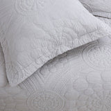NNEDSZ 100% Cotton Lightly Quilted Coverlet Set Unity Silver Queen