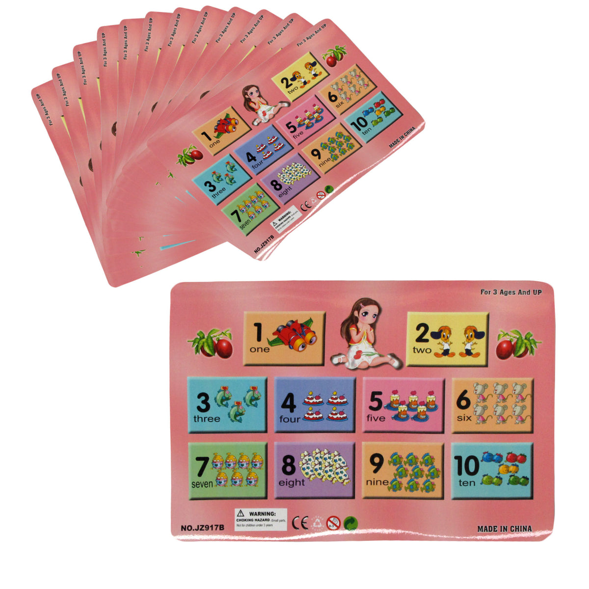NNEDSZ Set of 12 PVC Easy Care Placemats - Counting Numbers – NNE Living
