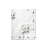 NNEDSZ Anya Flowers White Embroidered Cutout Rectangular Tablecloth 152 x 228 cm