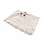NNEDSZ Isadora Flowers Off White Embroidered Rectangular Tablecloth 180 x 275 cm
