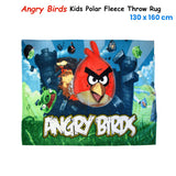 NNEDSZ Angry Birds Printed Polar Fleece Throw Rug 130 x 160 cm