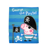NNEDSZ Peppa Pig George the Pirate Printed Polar Fleece Throw Rug 130 x 160 cm