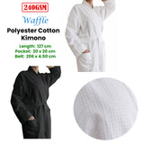 NNEDSZ Jason 240GSM Waffle Polyester Cotton Kimono White