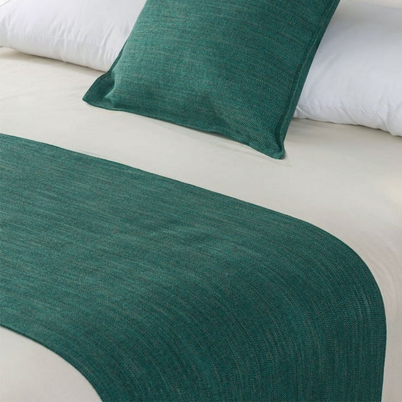 NNEDSZ Jason Linen Look Teal Bed Runner Single/King Single