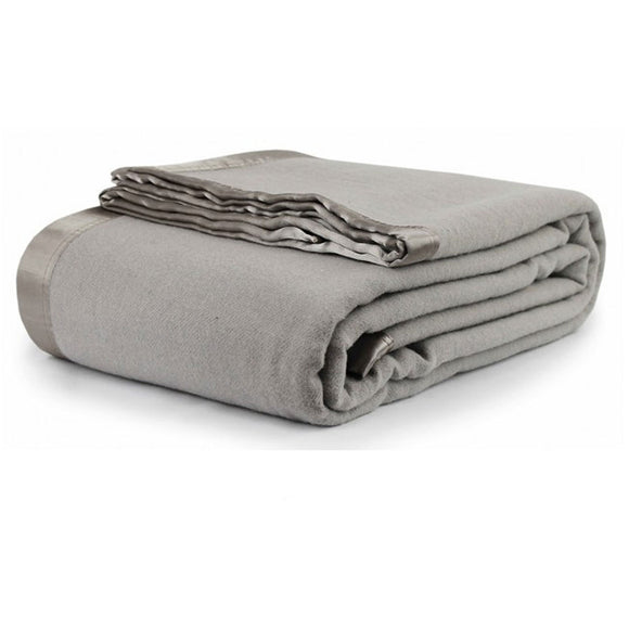 NNEDSZ Jason 400GSM Australian Washable Wool Blanket Platinum Single/Double
