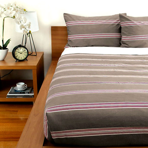 NNEDSZ Jason Hudson Stripe Almond Comforter Set King