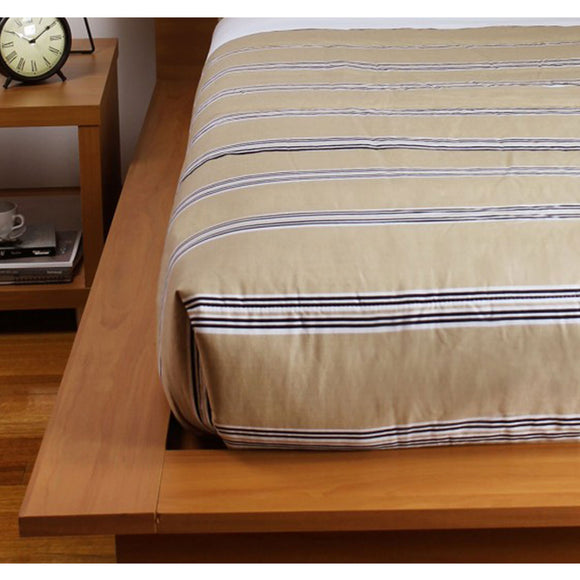 NNEDSZ Jason Hudson Easycare Polyester Cotton Stripe Latte Comforter King