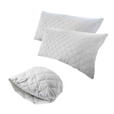 NNEDSZ Jason Twin Pack of Quilted Cotton King Pillow Protectors 51 x 91 cm