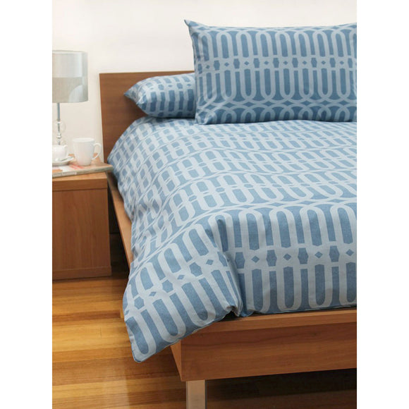 NNEDSZ Jason Linx Denim Quilt Cover Set Double