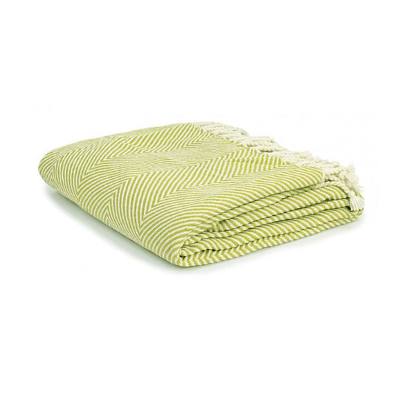 NNEDSZ Herringbone Acrylic Throw Green
