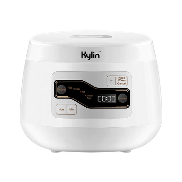 NNEDSZ Kylin Electric Multi-Function 4 Cups Ceramic Pot Rice Cooker 2L White AU-K1020