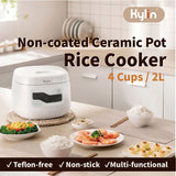 NNEDSZ Kylin Electric Multi-Function 4 Cups Ceramic Pot Rice Cooker 2L White AU-K1020