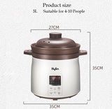 NNEDSZ Kylin Electric Purple Clay Pot Slow Cooker 5L - K2021