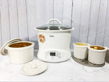 NNEDSZ Kylin Electric Slow Cooker Stainless Steel Ceramic Pot Steamer 2.2L With 3 Containers