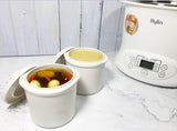 NNEDSZ Kylin Electric Slow Cooker Stainless Steel Ceramic Pot Steamer 2.2L With 3 Containers