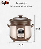 NNEDSZ Kylin Electric Purple Clay Pot Slow Cooker 4L - K2022