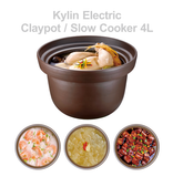 NNEDSZ Kylin Electric Purple Clay Pot Slow Cooker 4L - K2022