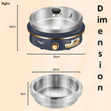 NNEDSZ Kylin Electric 1500W Hotpot with Stainless Steel Inner Pot 4L AU-K2011