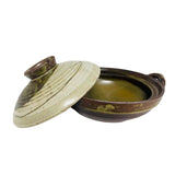 NNEDSZ Donabe Japanese Kyoan 24.5cm Clay Pot Ceramic Hot Pot Casserole #8 2-3people 1.5L