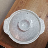 NNEDSZ Donabe Japanese Ginpo 31cm Clay Pot Ceramic Hot Pot Casserole #10 5-6 people 2.9L