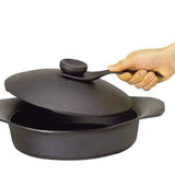 NNEDSZ Sori Yanagi Japanese Iron Soup Pot Casserole 22cm with Lid and Fork