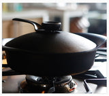 NNEDSZ Sori Yanagi Japanese Iron Soup Pot Casserole 22cm with Lid and Fork