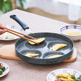 NNEDSZ Justcook 24cm 4 Mold Non-Stick Egg Cooker Frying Pan - Black
