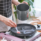 NNEDSZ Justcook 24cm 4 Mold Non-Stick Egg Cooker Frying Pan - Black