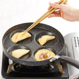 NNEDSZ Justcook 24cm 4 Mold Non-Stick Egg Cooker Frying Pan - Black