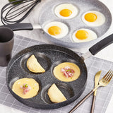 NNEDSZ Justcook 24cm 4 Mold Non-Stick Egg Cooker Frying Pan - Black