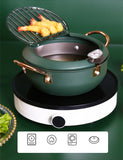 NNEDSZ Justcook 20cm JSHS-YZG0320-1 Double Handle Tempura Karaga Fryer Pot Frying Pan