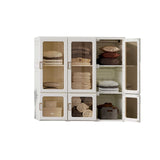 NNEDSZ Antbox Cubes Storage Folding Cabinet Wardrobe With 9 Grids&6 Doors &1 Hanger
