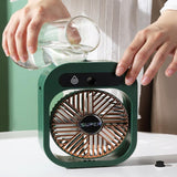 NNEDSZ JY Ice Fog Air Conditioning Mist Humidfier Mini Fan Humidifying - White