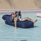 NNEDSZ Giga Lounger Lazy Camping Air Bag Sofa Bed for Beach Sleeping Navy blue